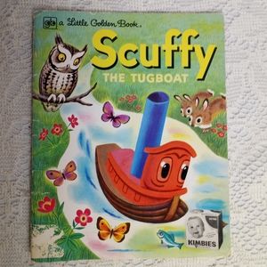 Vintage 1976 Scuffy The Tugboat Kimbies Diapers Print Ad Little Golden Book Rare